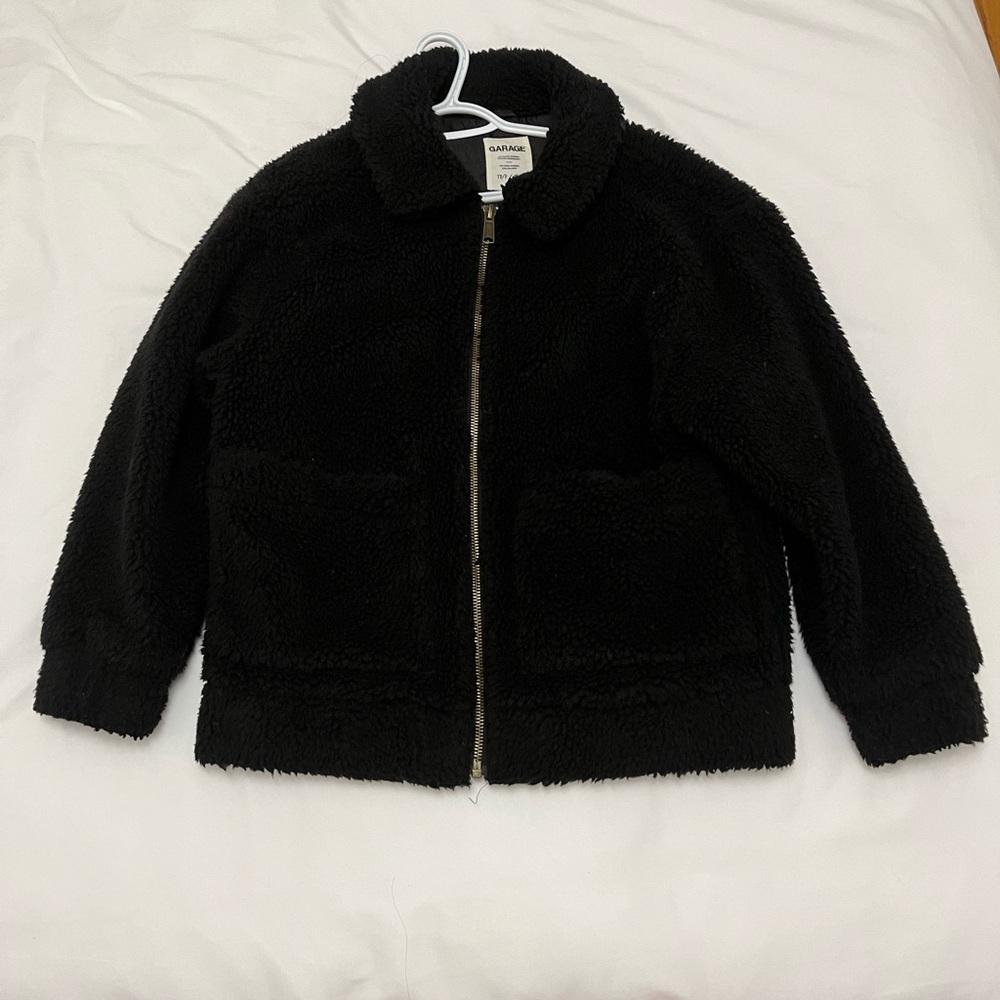 Garage black teddy jacket